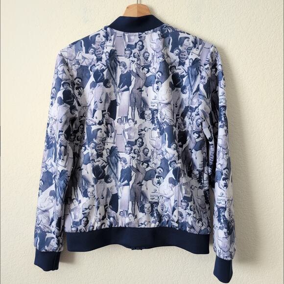 Foray Golf x Golf Digest Women's Printed Bomber Zip Jacket Size Medium - Retro - Picture 10 of 11